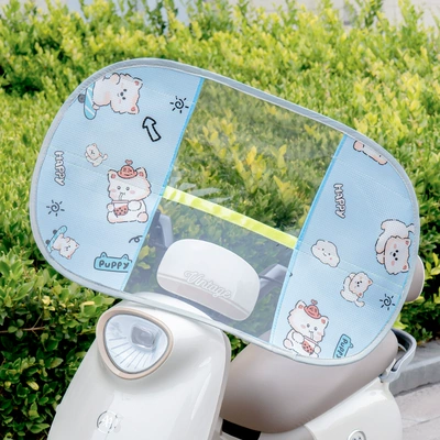 battery bicycle weatherproof membrane — Motorcycle front windshield - basket-kitten-upper-windshield-aluminum-film-sunscreen