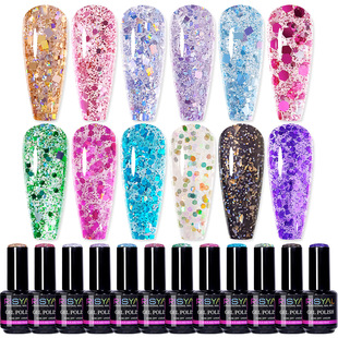 �¿�������Ƭ�����z15ml Glitter Gel polish ����ɫ�z�羳�����z