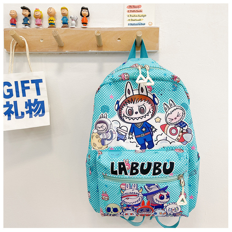 (2개) LABU 어린이 배낭 새로운 귀여운 경량 배낭 대용량 고가치 LABUBU 유치원 학교 가방