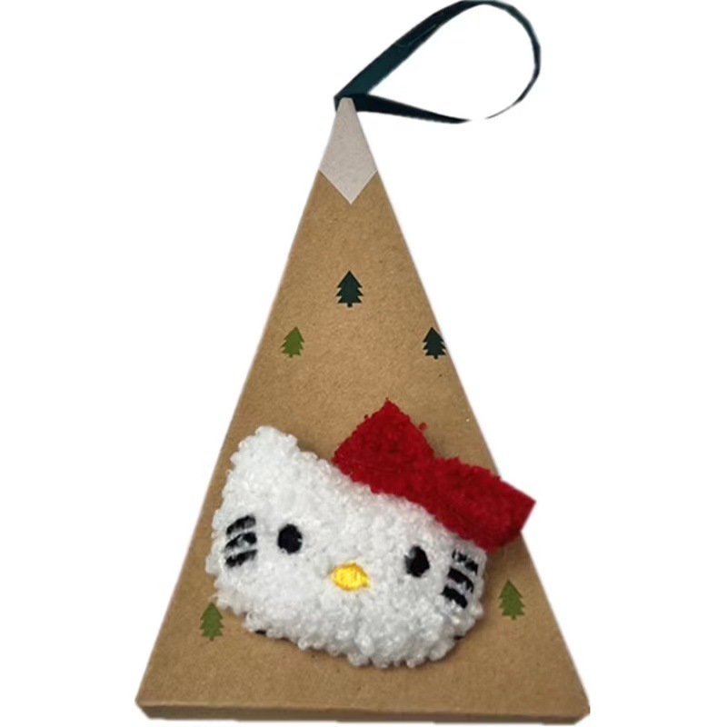 Calcetines de regalo de Navidad estilo caja de regalo de Hello Kitty, estilo pareja, de felpa de coral, de moda en TikTok, para mujer