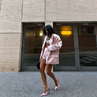 欧美外贸女装2026秋季新款高级感翻领长袖修身气质休闲西服外套