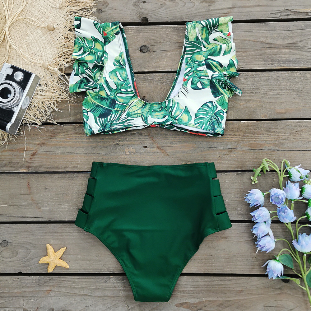 5/8 Cup Bra Cup Women'S Gender Women's Ditsy Floral 2 Piece Set Bikinis