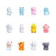 Resin Zodiac animal doll decoration key mobile phone case house DIY accessories mixed wholesale