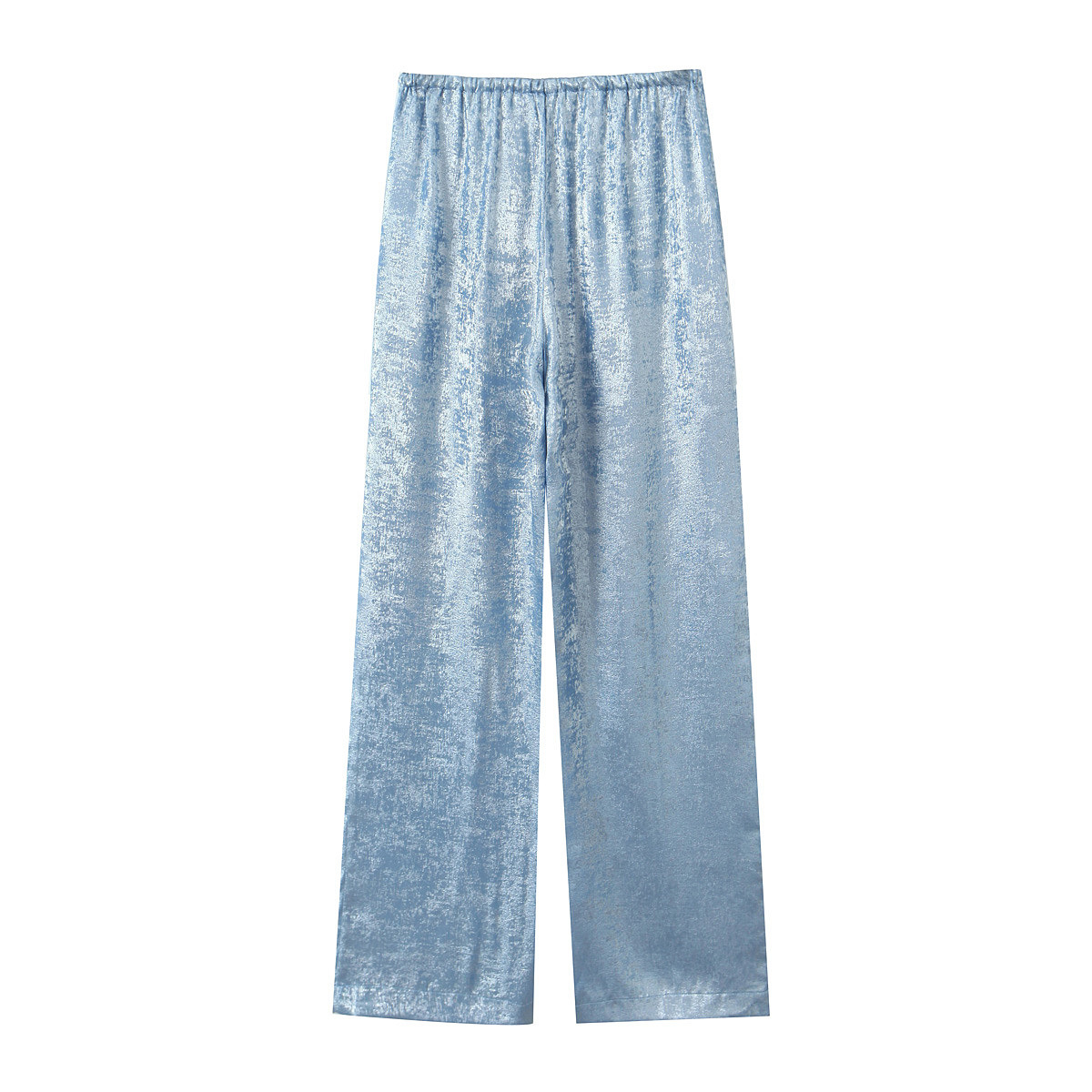 Pantaloni larghi e larghi a gamba larga in lamina, stile estivo 2024 da donna_voghion.com