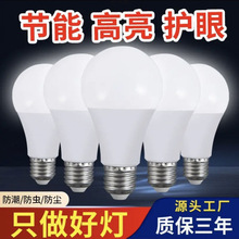 led玉米灯E27螺口家用室内省电超亮球泡高亮无频闪电灯泡外贸批发