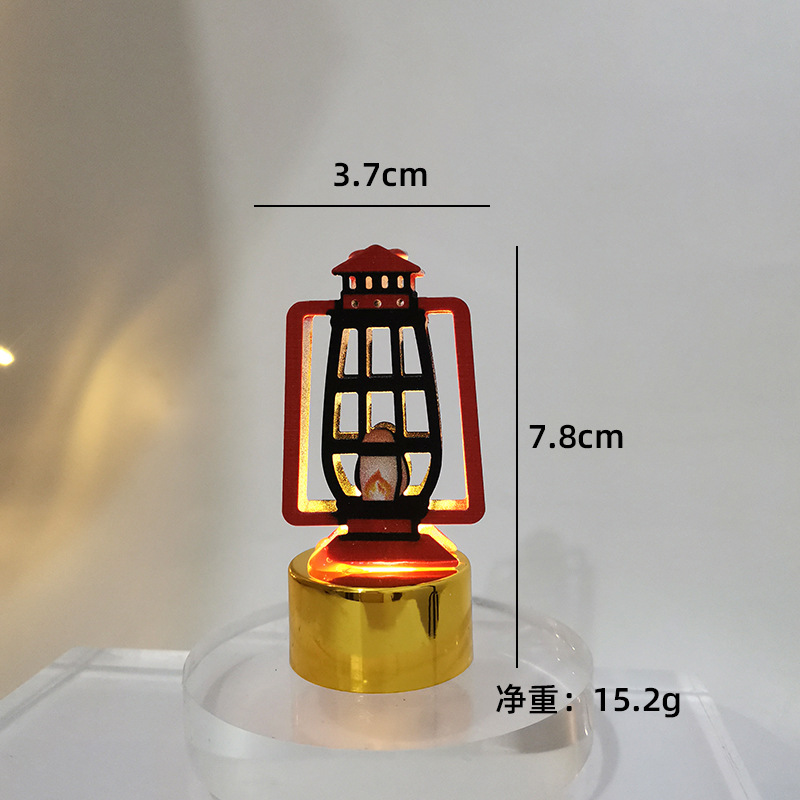 Nueva lámpara de vela electrónica LED iluminación creativa iluminación de atmósfera decoración pequeña lámpara de color hierro forjado estrella de modelado lámpara de noche