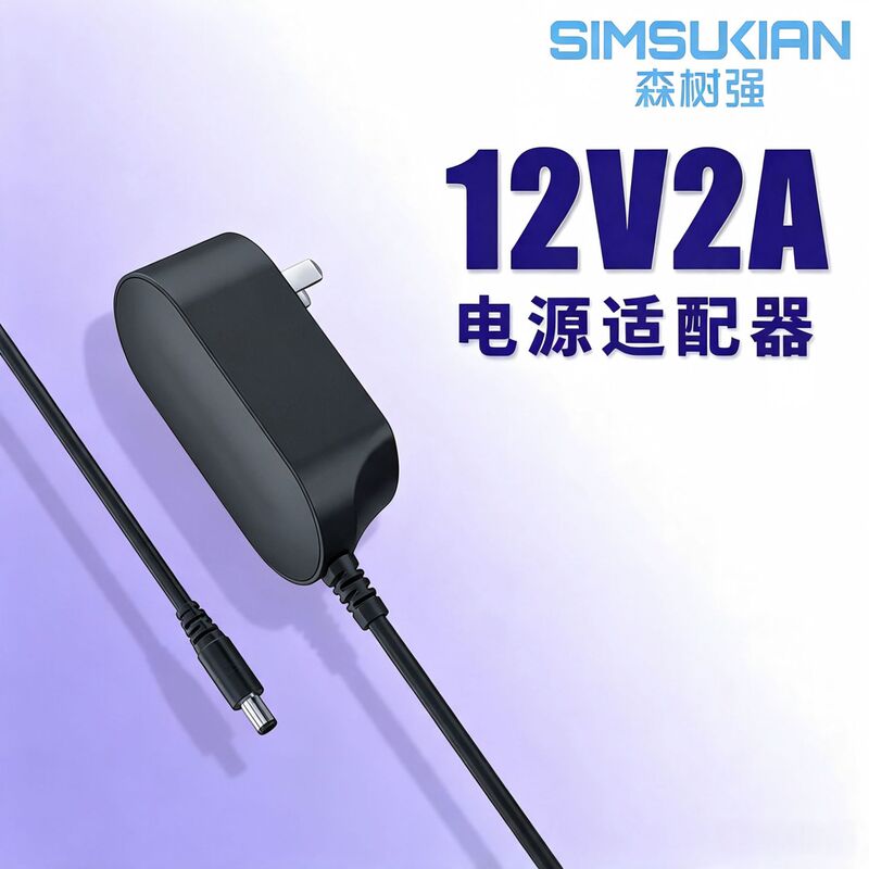 3C Certified New National Standard Semi-Plastic-Coated Insulated Pins 12V2A Power Adapter Shell S.2 Fire Protection Rating