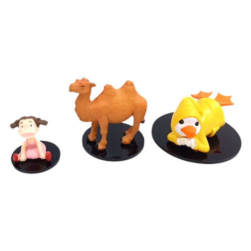 En stock micro paisaje base 2,5-5cm negro de dibujos animados base transparente decoración del coche base de acrílico