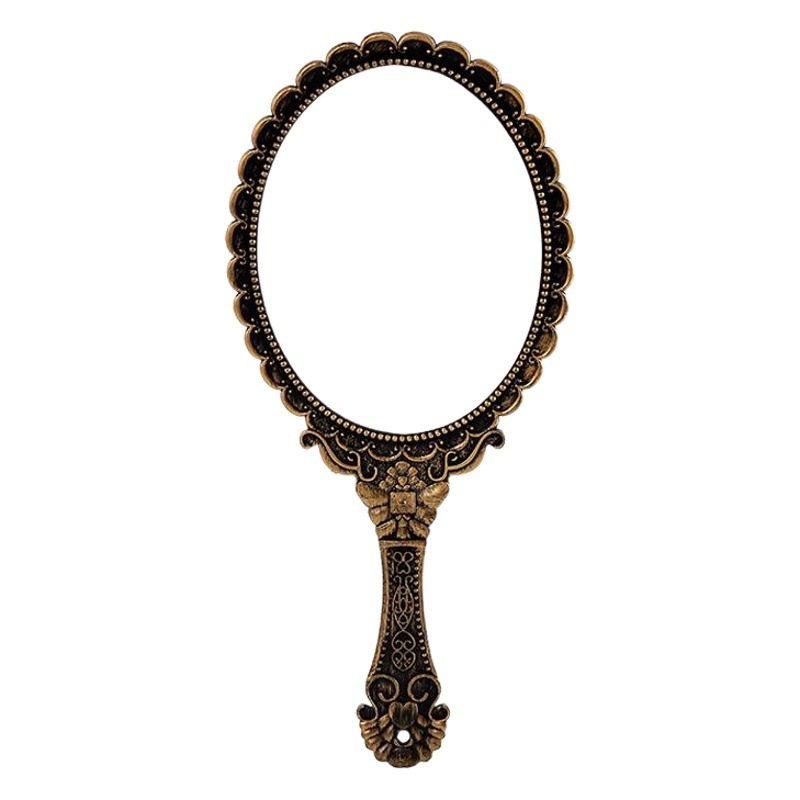 Patrón retro creativo manejar espejo cosmético espejo de maquillaje espejo de encaje portátil espejo de mano