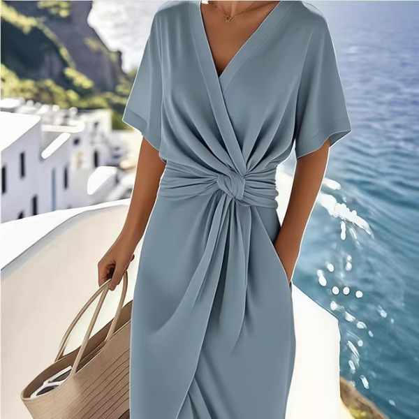 Summer fashionable solid color dress