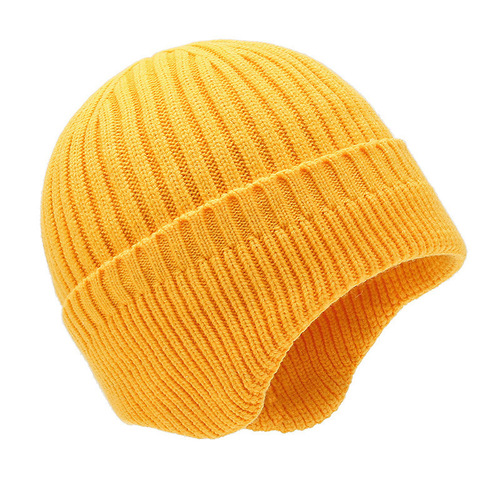 Winter and Autumn Knitted Hat with Fleece Lining and Thick Fabric, Ear Cover Head Hat for Cold Protection and Warmth, Unisex