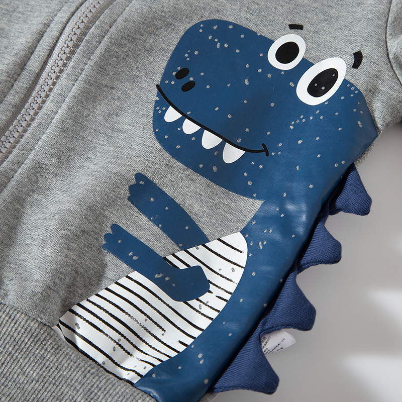 2024 estilo coreano nuevo otoño abrigo de los niños cremallera con capucha camisa bebé suéter algodón ropa al por mayor entrega