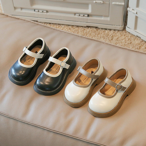 Korean style round toe sweet girls princess shoes, versatile children's small leather shoes, college style single shoes, little girls' shoes for sale on behalf of