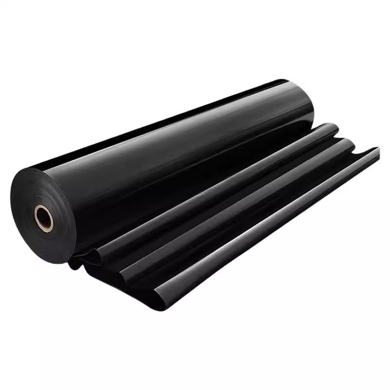 Geomembrana impermeable HDPE película negra estanque de peces acuario de cría película plástica a prueba de agua negra protector solar vertedero