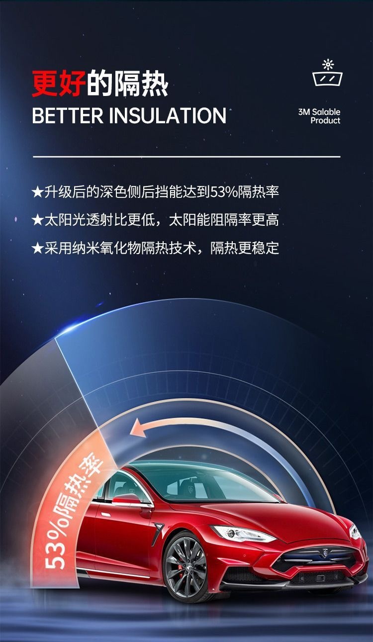 3m Car Window Film Platinum Series Full Car Film Sun Protection Uv Protection Anti-Explosion Glass Insulation Film