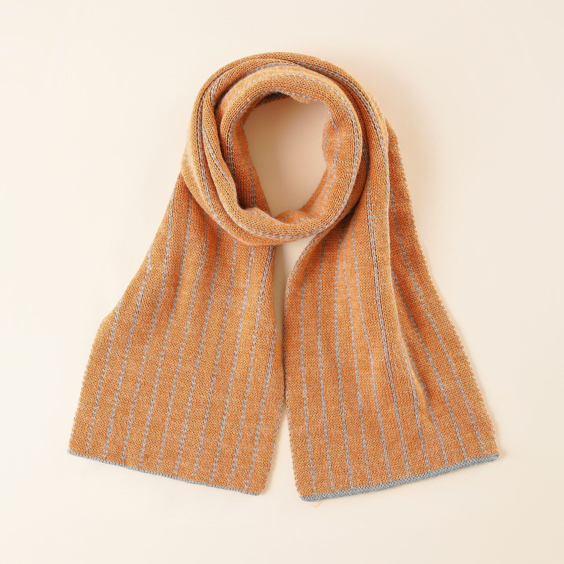 Estilo coreano otoño e invierno a rayas bufanda de los niños moda color a juego diamante hombres y mujeres moda bebé bufanda invierno