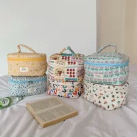 Fresh cute cosmetic bag, capacious organizer bag