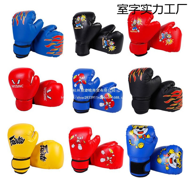 Children's Boxing Gloves - Kidsren's Fighting Training Muay Thai Boys' Sanda Youth Toddler Boxing Gloves Girls' Free