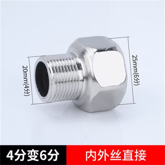 Accesorios de Tubería de Agua al por Mayor, Conexiones de Acero Inoxidable 201/304, Codo Roscado Interno y Externo, Conexión Reductora de 1/2 a 3/4 de Pulgada