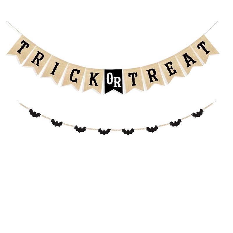 新しいハロウィンコウモリタグクリエイティブウッドビーズ麻ロープビーズ DIY ホーム壁掛け人形ペンダント|undefined