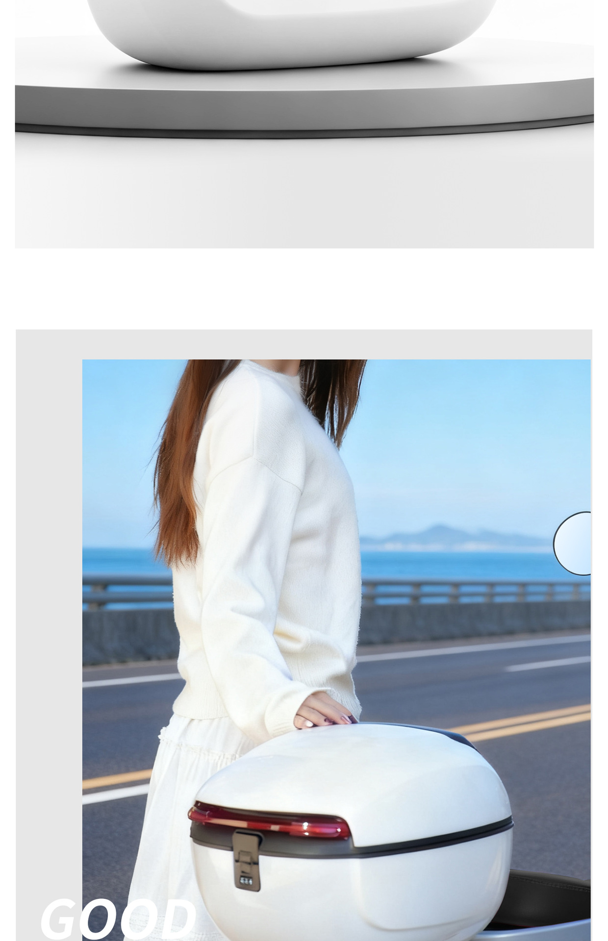 Suitable for Aima Luna Electric Vehicle Trunk, Favorite Qb33 Rear Trunk, Ab61 Password Storage Box, Backrest Expansion