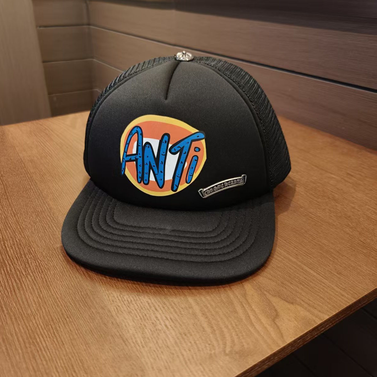 Sombrero para el sol CH Cro de verano para parejas nuevas de moda americana, sombrero de hip-hop de ala plana bordado a la moda ~ sombrero de malla de béisbol