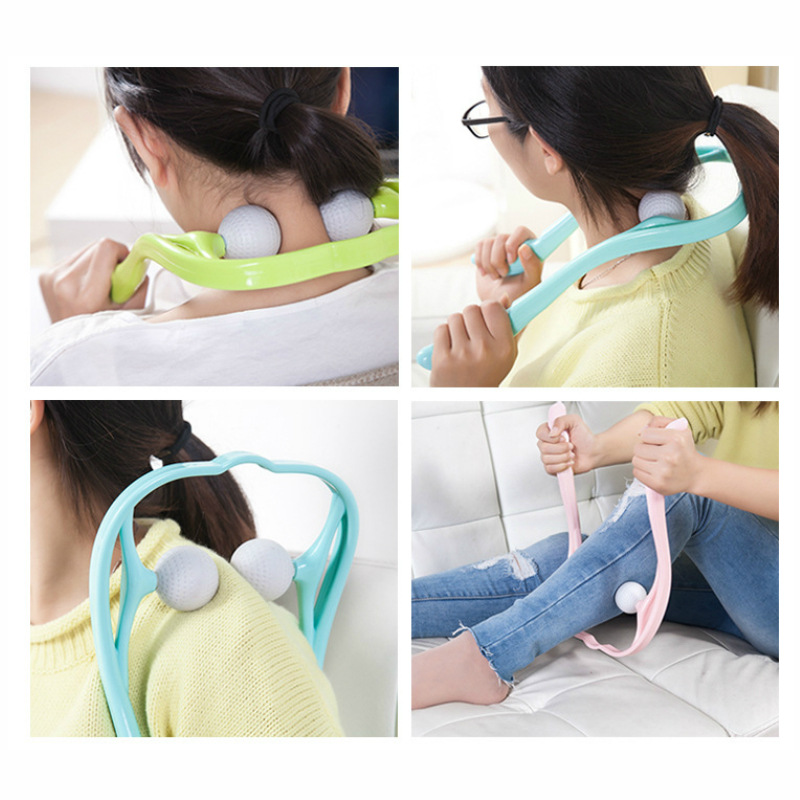 Masajeador cervical manual de una pieza clip de cuello clip de fuerza de cuello multifunción instrumento de hombro y cuello para amasado lumbar