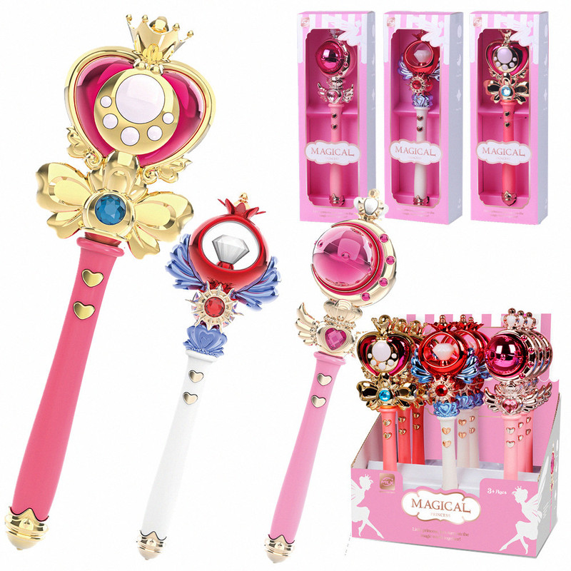 Cross-border new product: Girls' sound and light music magic wand, fairy wand, queen's scepter, children's gift toy, direct sales from manufacturer Cross-border new product: Girls' sound and light music magic wand, fairy wand, queen's scepter, children's gift toy, direct sales from manufacturer