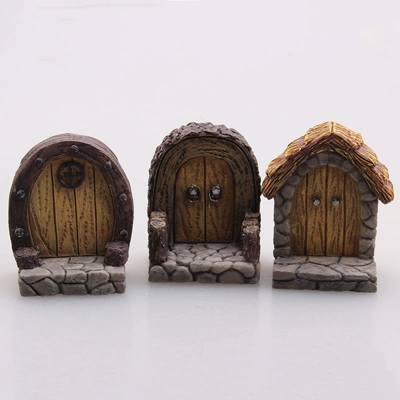 Смола Ремесла Симулятор шикарные маленькие деревянные двери фоторамки фитинги из смолы Двери и Двери из песочницы