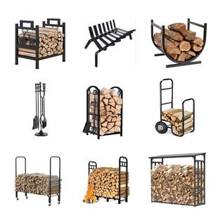 Art Firewood Rack Indoor and Outdoor House Firewood Storage Fireplace Firewood Rack Moisture-Proof Firewoodrack