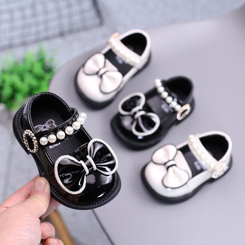 Spring and Autumn baby girl shoes girls leather shoes bow princess shoes soft bottom baby toddler shoes 0-1 year old 3 children