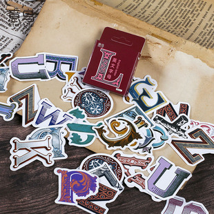 Yi niao boxed stickers English letters diy hand account decoration material diary, etc.