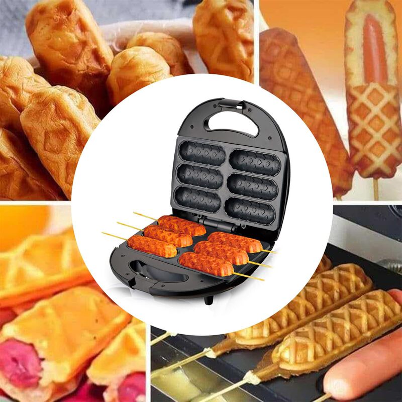 クロスボーダーヨーロッパソーセージソーセージ焼き機家庭用朝食コーンホットドッグソーセージマシン 750 ワット両面加熱ホットドッグマシン|undefined