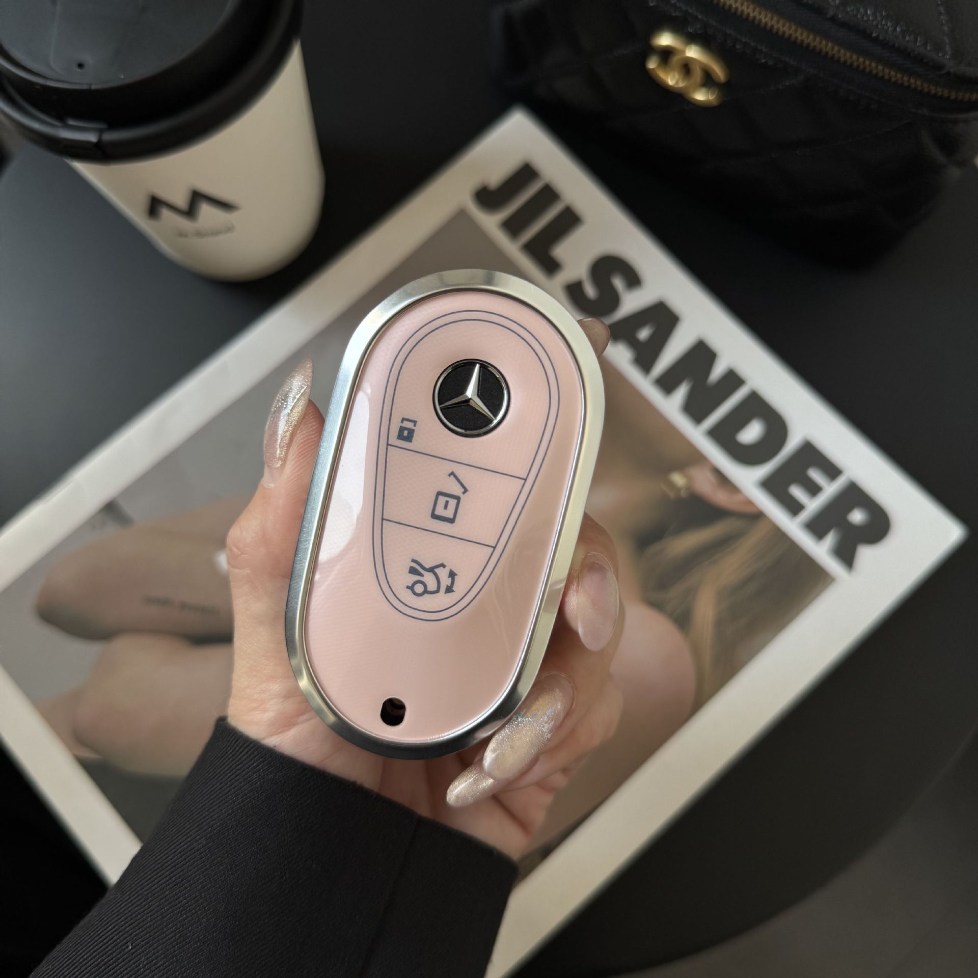 Mercedes-Benz – Static Rod/Key Bag Case GLC E-Class - golden-scale-mercedes-benz-c-pink-single-case