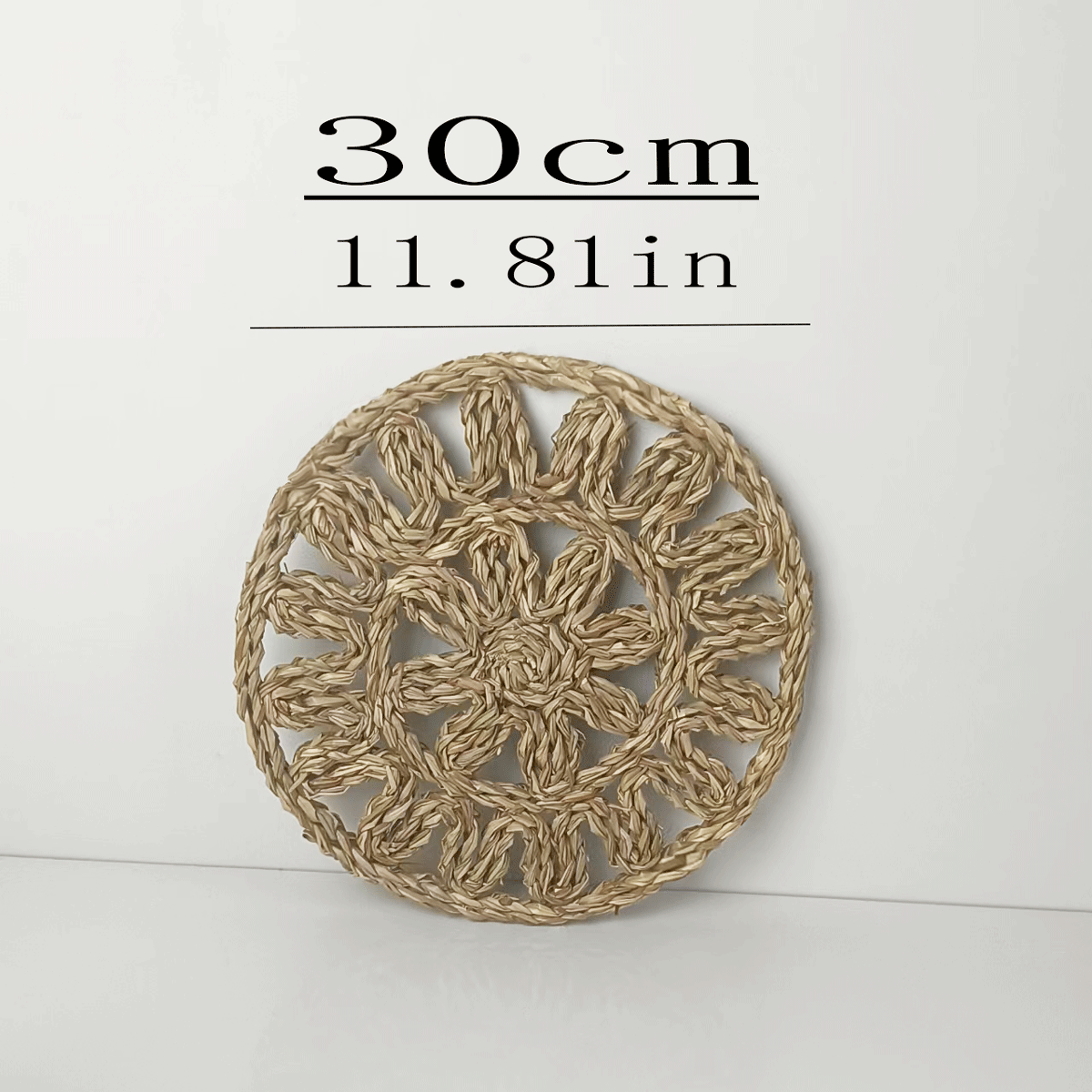 Gran por mayor tejido de paja artesanal tejido de caña personalidad característica de la decoración de pared del dormitorio estilo nórdico