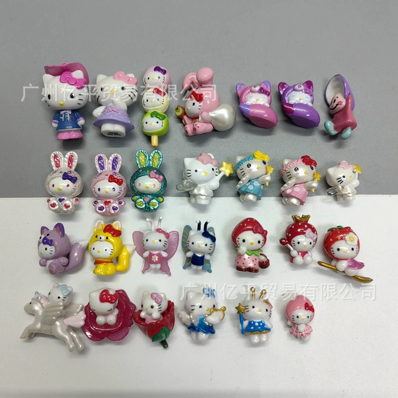 Hello kitty, small minifigures, doll, spoon, rabbit