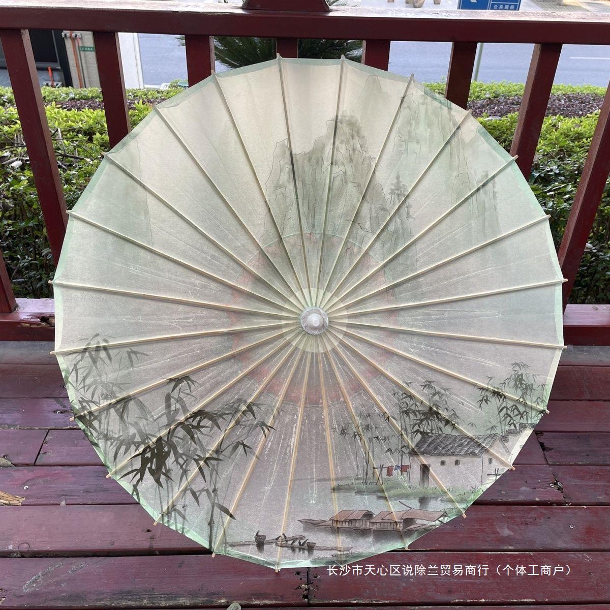 고대 스타일 오일 종이 우산 중국어 방수 우아한 천장 장식 성능 클래식 복고풍 HANFU 댄스 소품 치파오