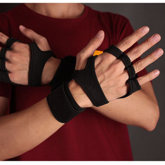 Cross-border fitness gloves for men and women, particle palm wrist guards, half-finger gloves, pressurized equipment, weightlifting yoga sports gloves