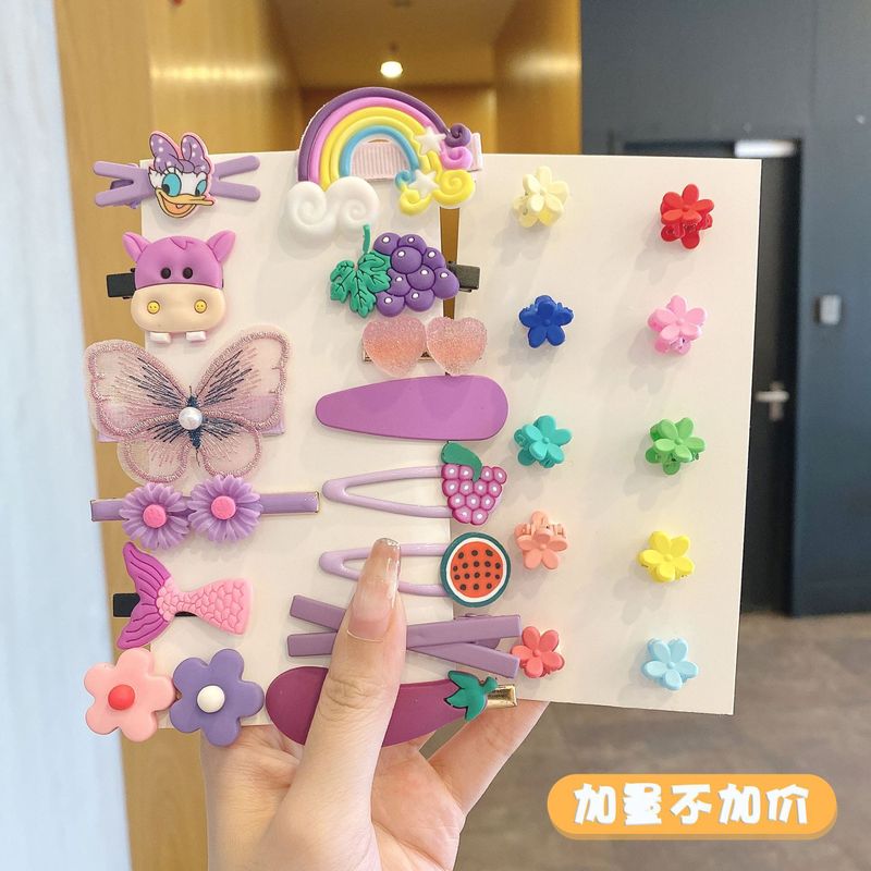 夏季儿童毛绒发卡侧边夹小香风头饰女童不伤发高级感可爱发夹|undefined