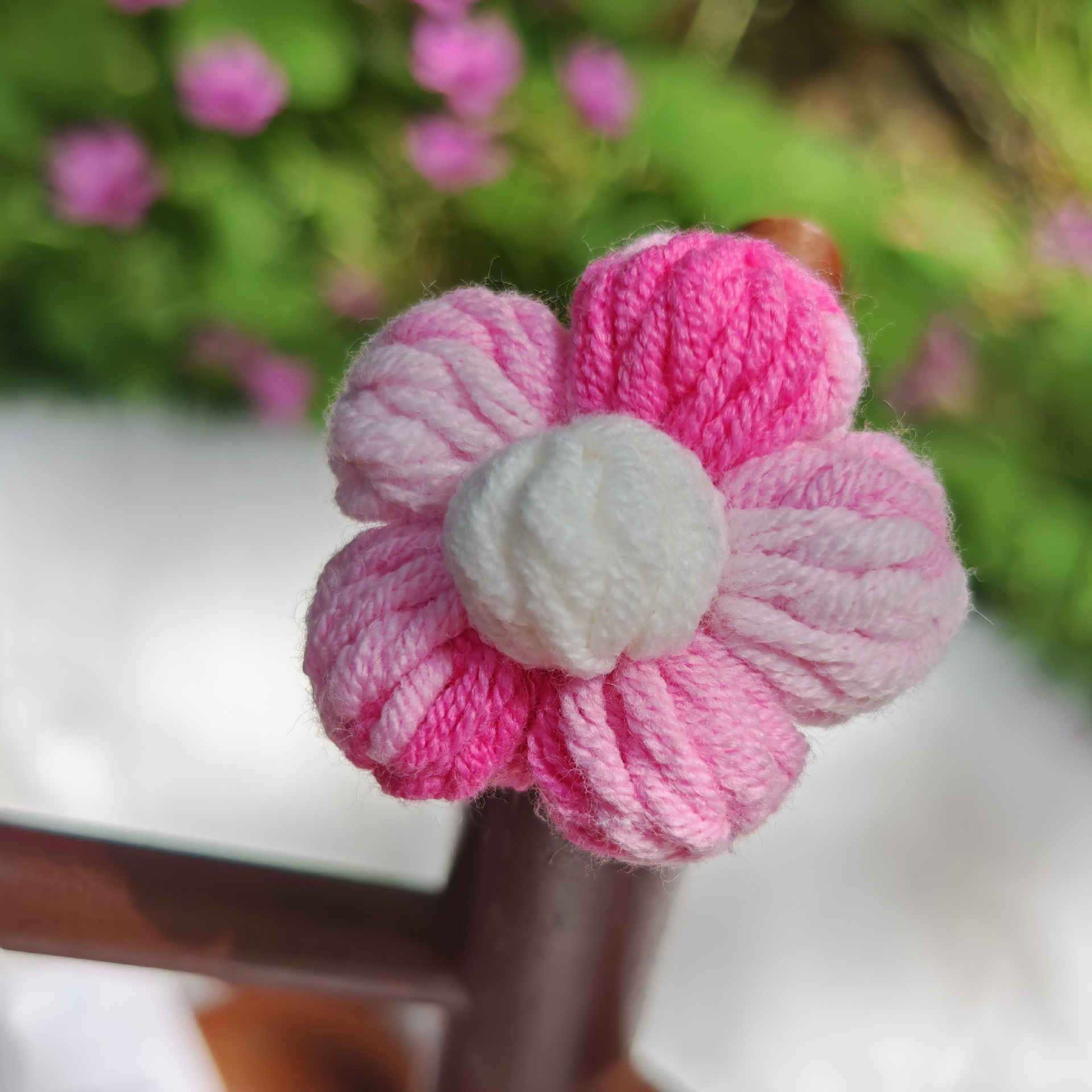 그라데이션 핑크 머리끈