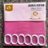 Puritic shower curtain rose red
