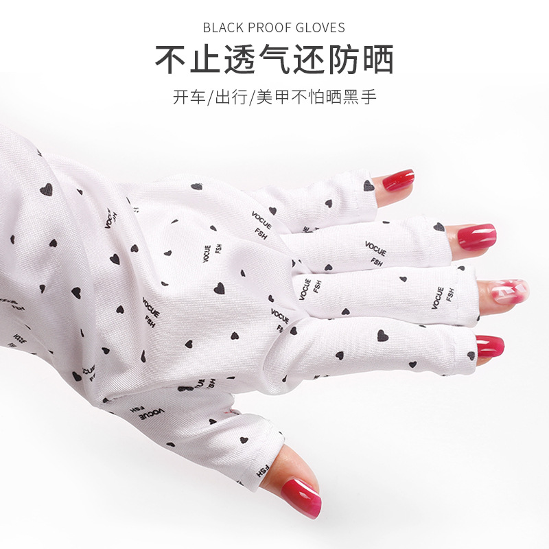 Nuevos guantes de uñas previenen la máquina de fototerapia para hornear guantes negros a prueba de radiación a prueba de rayos UV anti-fotografía que bloquea los guantes de los dedos