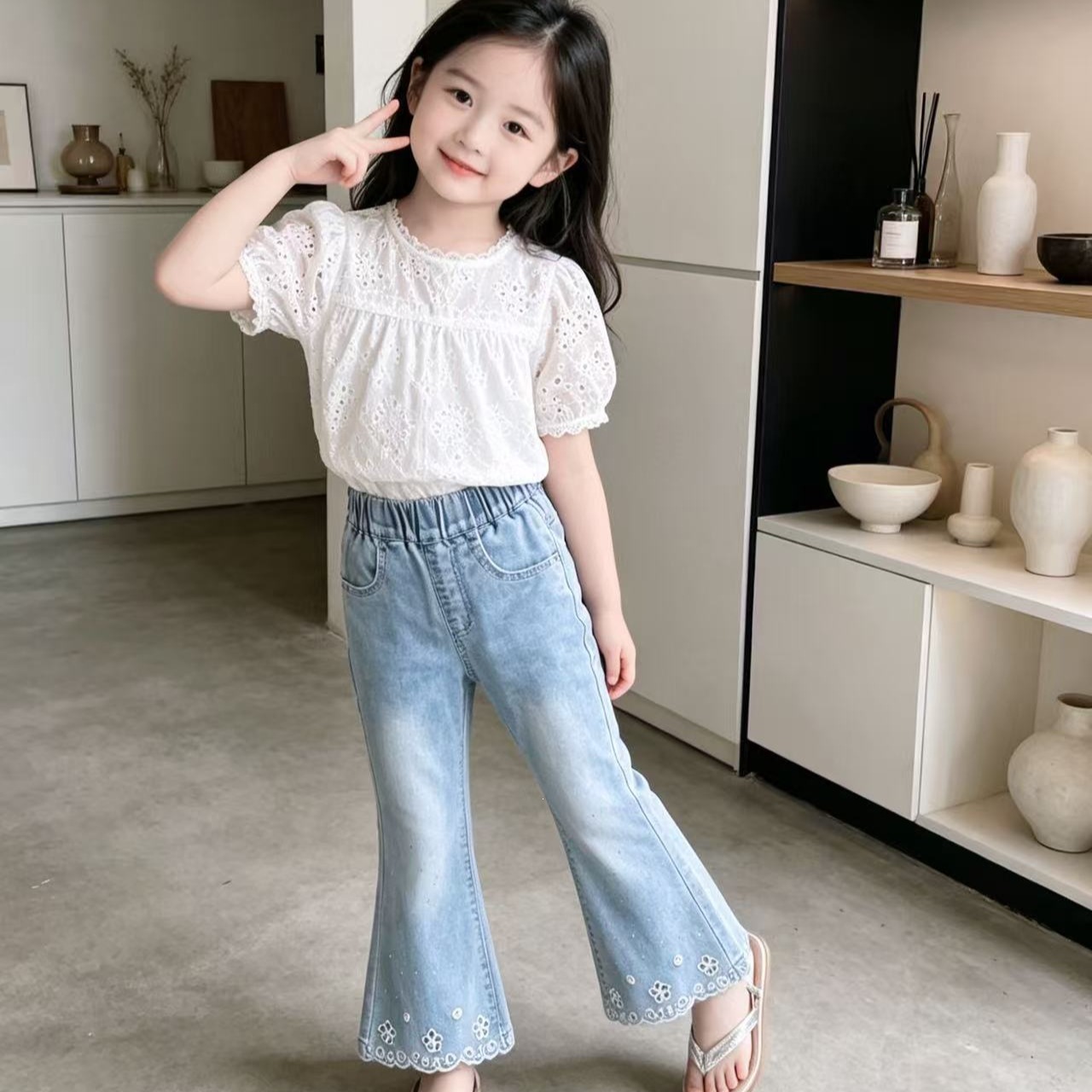 2026 nuevos pantalones de ropa infantil para niñas, pantalones para niños pequeños y medianos, pantalones para bebés pequeños y medianos image 4