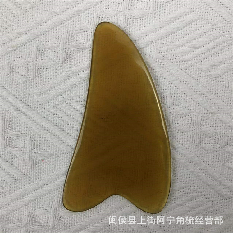 Natural Buffalo Horn Gua Sha Board 11cm Triangle Scraping Massage Tool for Body Neck and Legs quality and texture