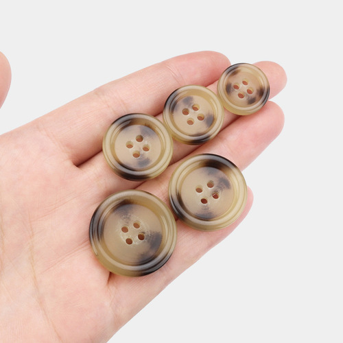 【Wholesale in Stock】SAB Resin Button Sweater Buttons Round Beige Coat Windbreaker Suit Button Accessories
