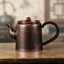 手工纯铜茶壶紫铜烧水壶泡茶煮电陶炉中式复古大容量户外围炉铜器