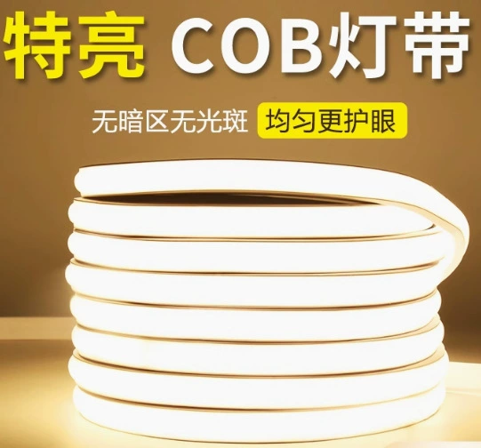 Светодиодная лента COB, 24 В, самоклеящаяся подсветка шкафа, высокий CRI и водонепроницаемые варианты
