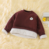 Детская зимняя шерстяная шелковая рубашка для девочек, мультяшный лонгслив, футболка, термобелье, увеличенная толщина