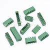 Green wiring terminal 5.08mm curved needle seat with ear screw plug 2edg508rm connector 2P-12P