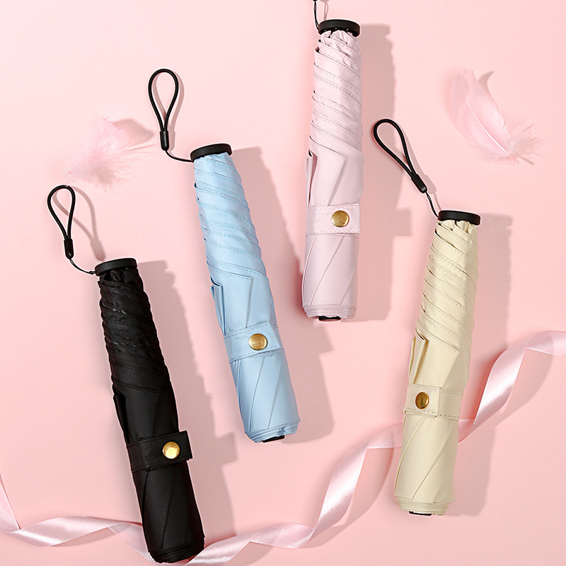 Japanese-Style Sun Protection Umbrella, Carbon Fiber, Lightweight, Foldable, Uv-Blocking, Sunshade Umbrella, Ultra-Light Umbrella, Pencil-Style Umbrella